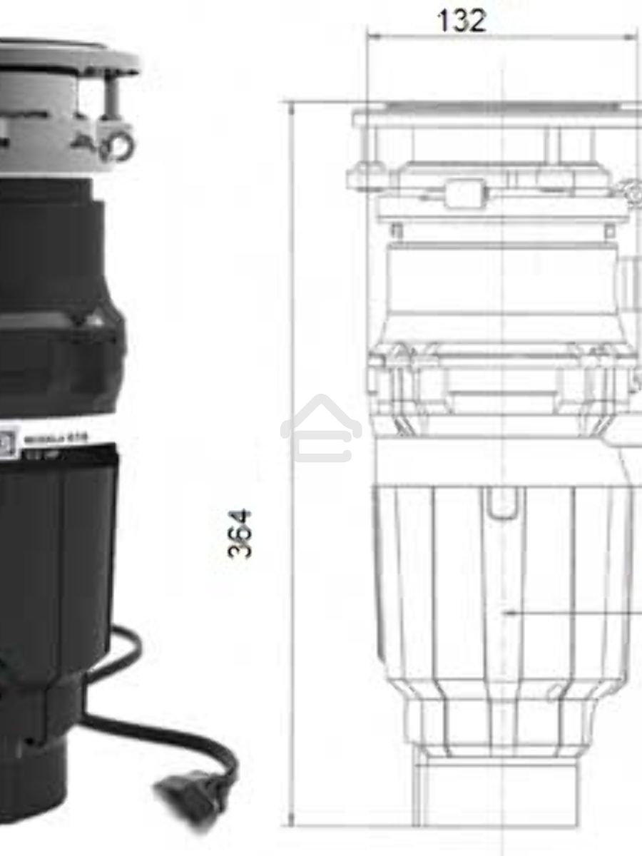 Измельчитель пищевых отходов BoneCrusher 610 черный