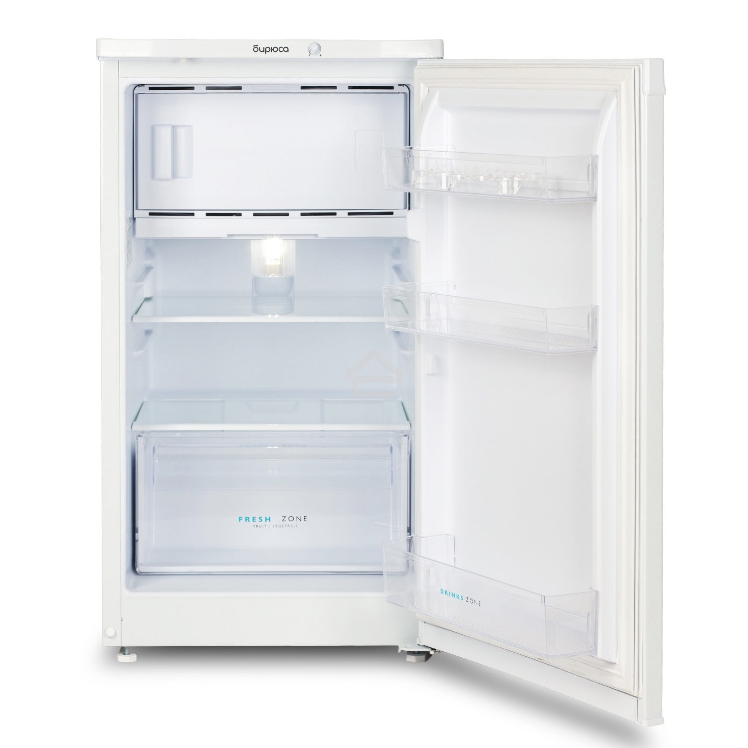 Холодильник Бирюса 408 белый однокамерный 88/27л морозилка сверху