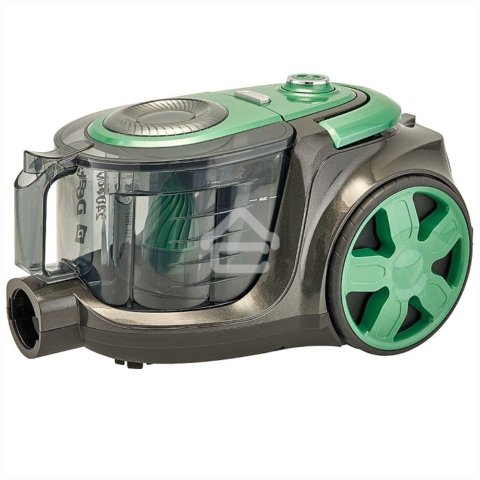 Пылесос DELTA DL-0854 черный/зеленый, 300/2400 Вт, уборка сухая, пылесборник контейнер, 4 л