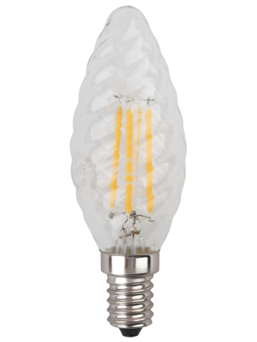 Лампа светодиодная ЭРА Б0027936 F-LED BTW-5W-840-E14 свеча витая, филамент