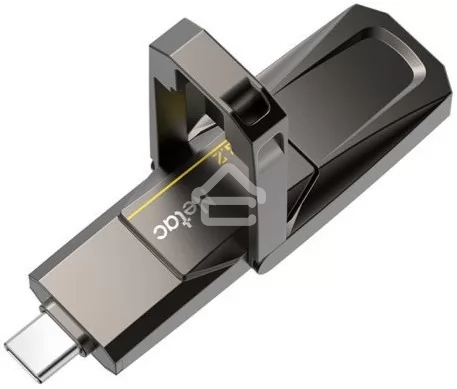 Флешка USB R/W Netac US5 256GB USB3.2+TypeC Solid State Flash Drive, up to 550MB/500MB/s