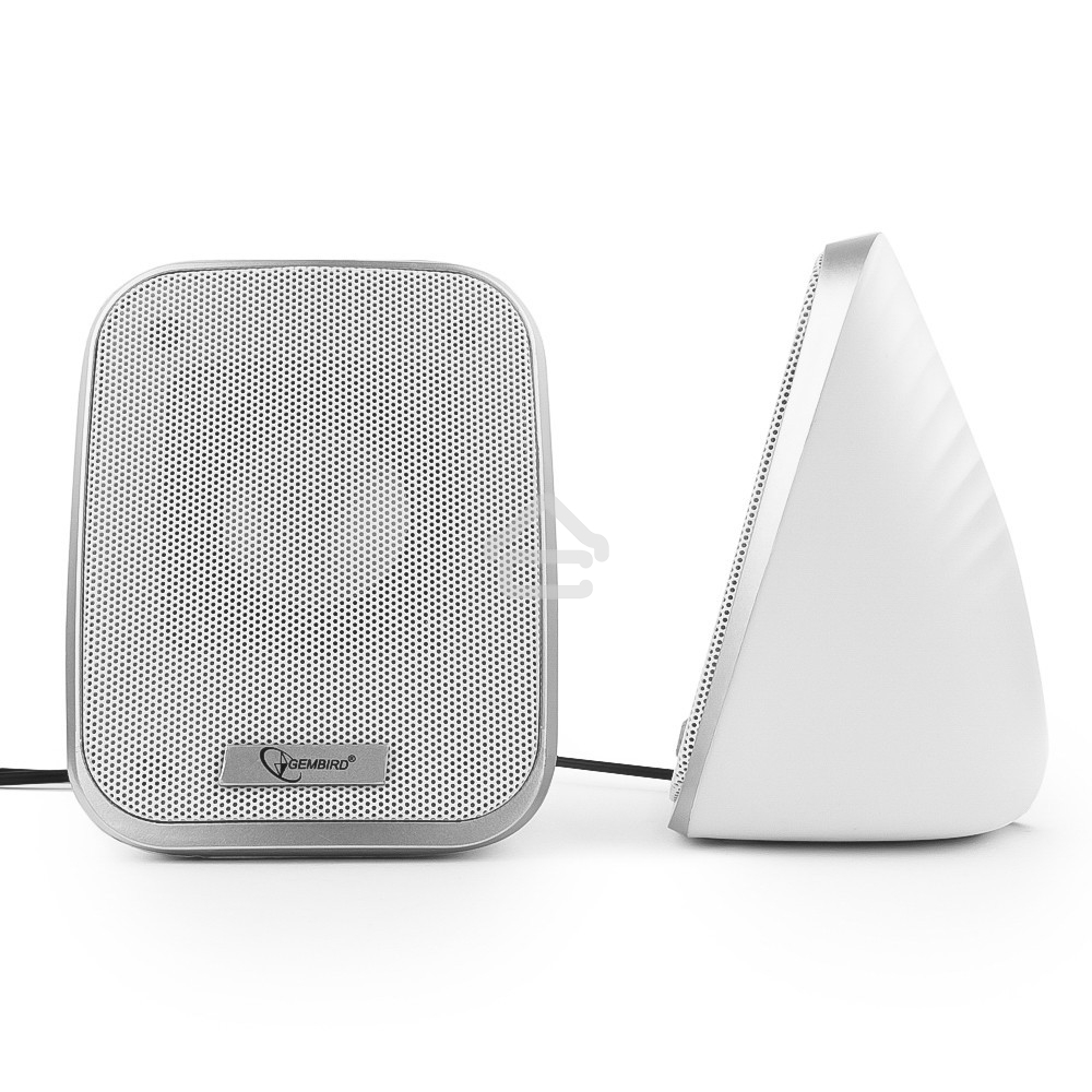Акустическая система 2.0 Gembird SPK-100-W, белый, 6 Вт, регулятор громкости, USB-питание