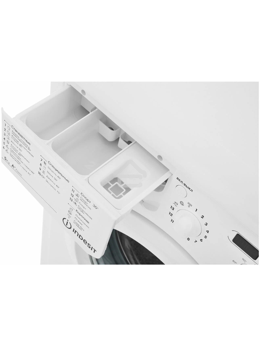 Стиральная машина Indesit IWSD 51051 CIS белый, загрузка фронтальная 5 кг, 1000 об/мин., класс: А