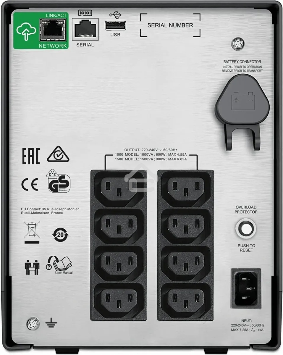 Источник бесперебойного питания APC Smart-UPS C SMC1500IC 900Вт 1500ВА черный