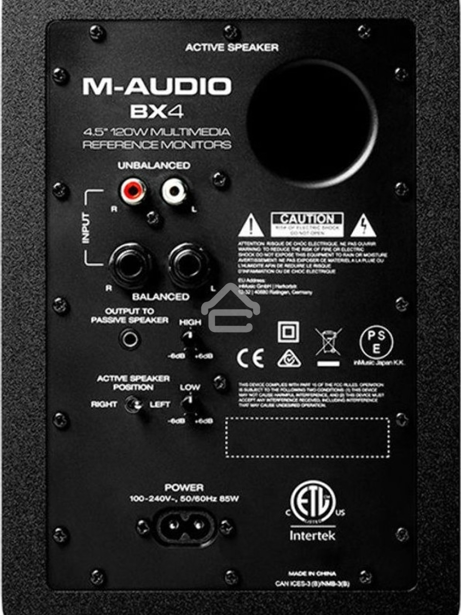Мультимедийный монитор [BX4PAIRXEU] M-audio [BX4 (пара)] (активный+пассивный), 2-х полосные, 25 Вт, 69-22000 Гц, д4,5
