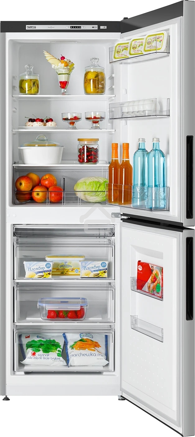 Холодильник Atlant 4612-181 серебристый двухкамерный 182/119л морозилка снизу