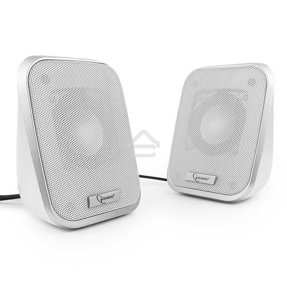 Акустическая система 2.0 Gembird SPK-100-W, белый, 6 Вт, регулятор громкости, USB-питание