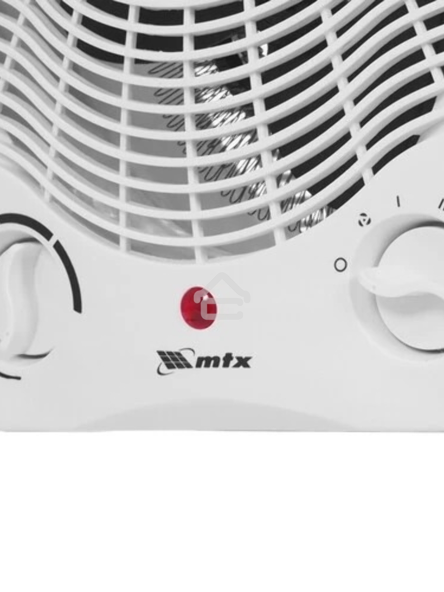 Тепловентилятор MTX FHS-2000, белый, 1000/2000 Вт, 25 м2, термостат