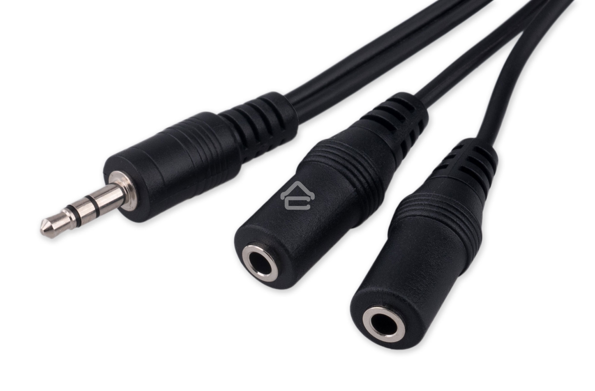 Кабель-разветвитель аудио Cablexpert CCA-415-5M-N, Jack 3.5(M) 3pin/2xJack 3.5(F), 5м, черный, пакет