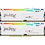 Оперативная память Kingston Fury Beast White RGB, DDR5, 64GB (2x32GB), 6000MHz, CL36, с радиаторами, RGB, белый