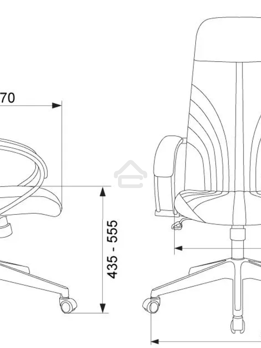 Кресло руководителя Бюрократ CH-610 Fabric серо-голубой Light-28 крестов. пластик