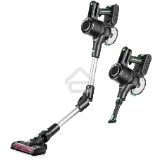 Пылесос ручной Kitfort КТ-5168 зеленый/черный, питание от аккумулятора, 75 Вт, уборка сухая, пылесборник 0.5 л, работа от АКБ max 32 мин.