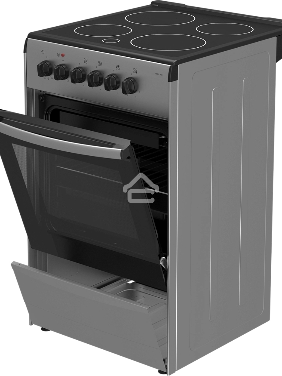 Плита электрическая Darina 1B EC 341 606 silver серебристый/черный, конфорок 4 шт, духовка 50 л, 50 см x 85 см x 56 см