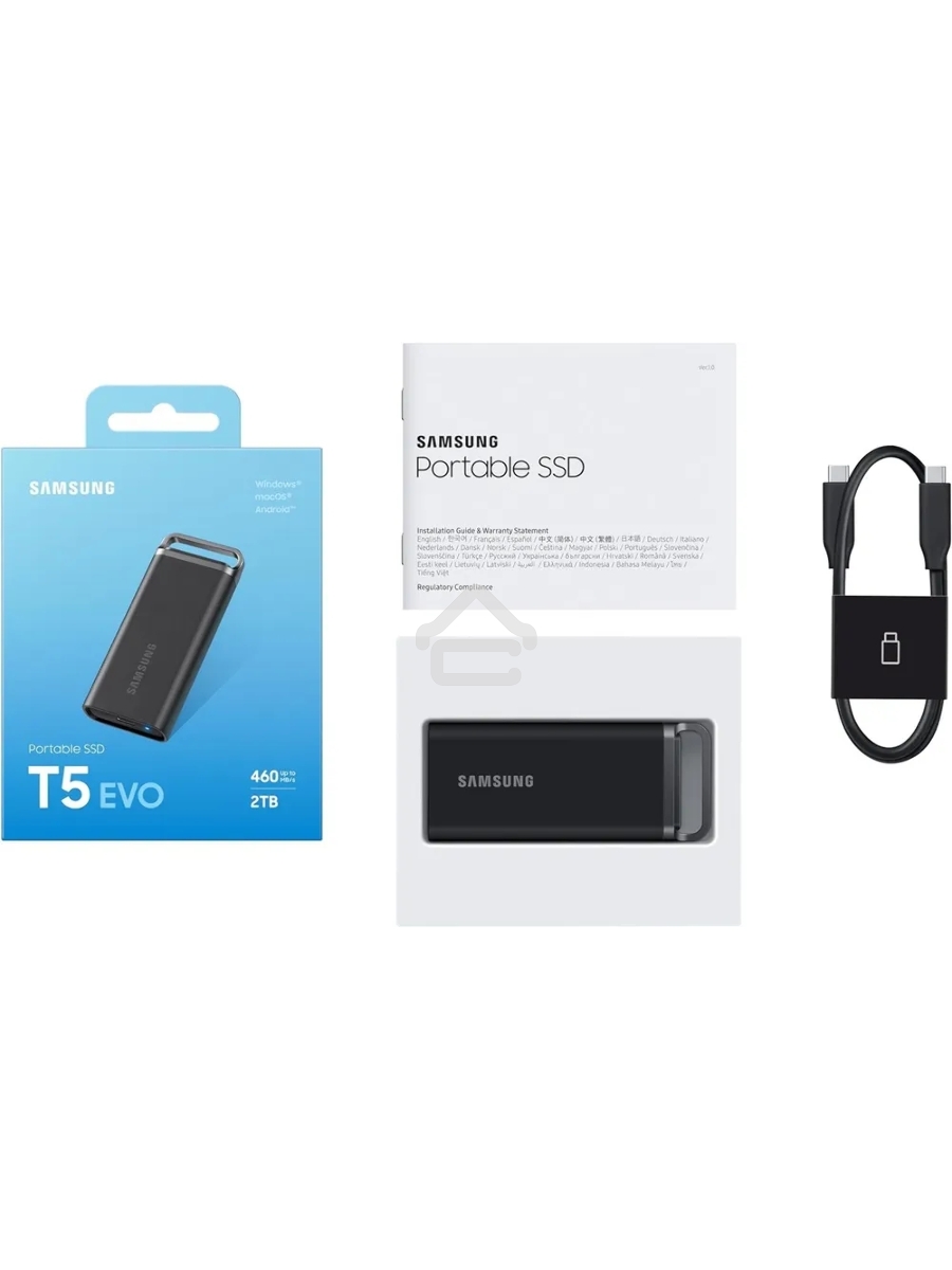 Внешний накопитель SSD Samsung T5 EVO External 2Tb (1024GB) BLACK USB 3.2 (MU-PH2T0S/WW) 1year