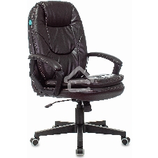 Кресло руководителя Бюрократ CH-868N NE-15 темно-коричневый, искусственная кожа, крестовина пластик