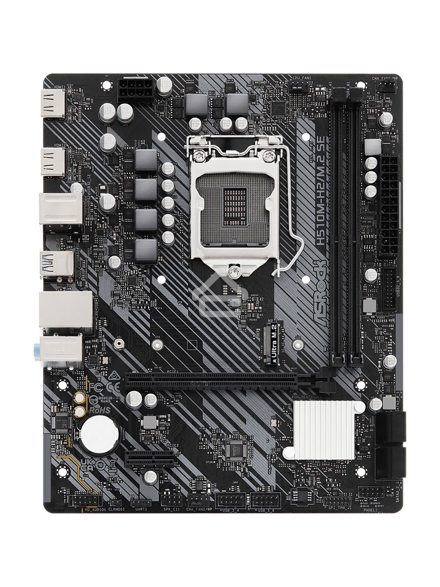 Материнская плата ASRock H510M-H2/M.2 SE, LGA 1200, Intel H470, 2xDDR4, 4xSATA, 1xM.2, 1xPCIe 4.0 x16, 1xPCIe x1, 2xHDMI, 1x 1Gb LAN, 2xUSB 2.0, 4xUSB 3.2 Gen 1, 3x3.5 мм, 7.1, mATX