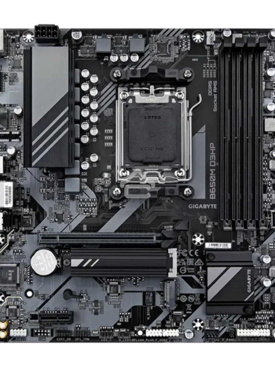 Материнская плата Gigabyte B650M D3HP, AM5, AMD B650, 4xDDR5, 4xSATA, 2xM.2, 1xPCI-E 4.0 x16, 1xPCI-E x1, 1xHDMI, 2xDP, 1x 2.5Gb LAN, 3xUSB-A 3.2 Gen 1, 2xUSB-A 2.0, 1xUSB-C 3.2 Gen 1, 3x3.5 мм, 7.1, Micro-ATX