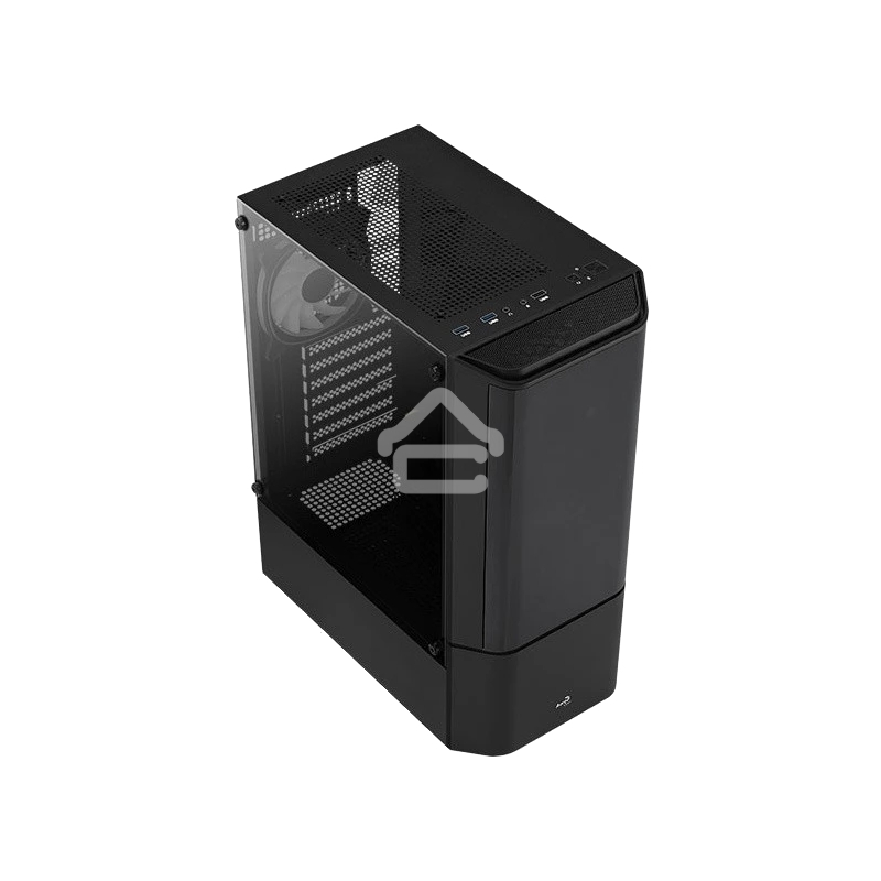 Компьютерный корпус MidTower Aerocool/Formula Quantum-G-BK-v2 черный без Б/п, ATX 3FRGb Fan on front panel