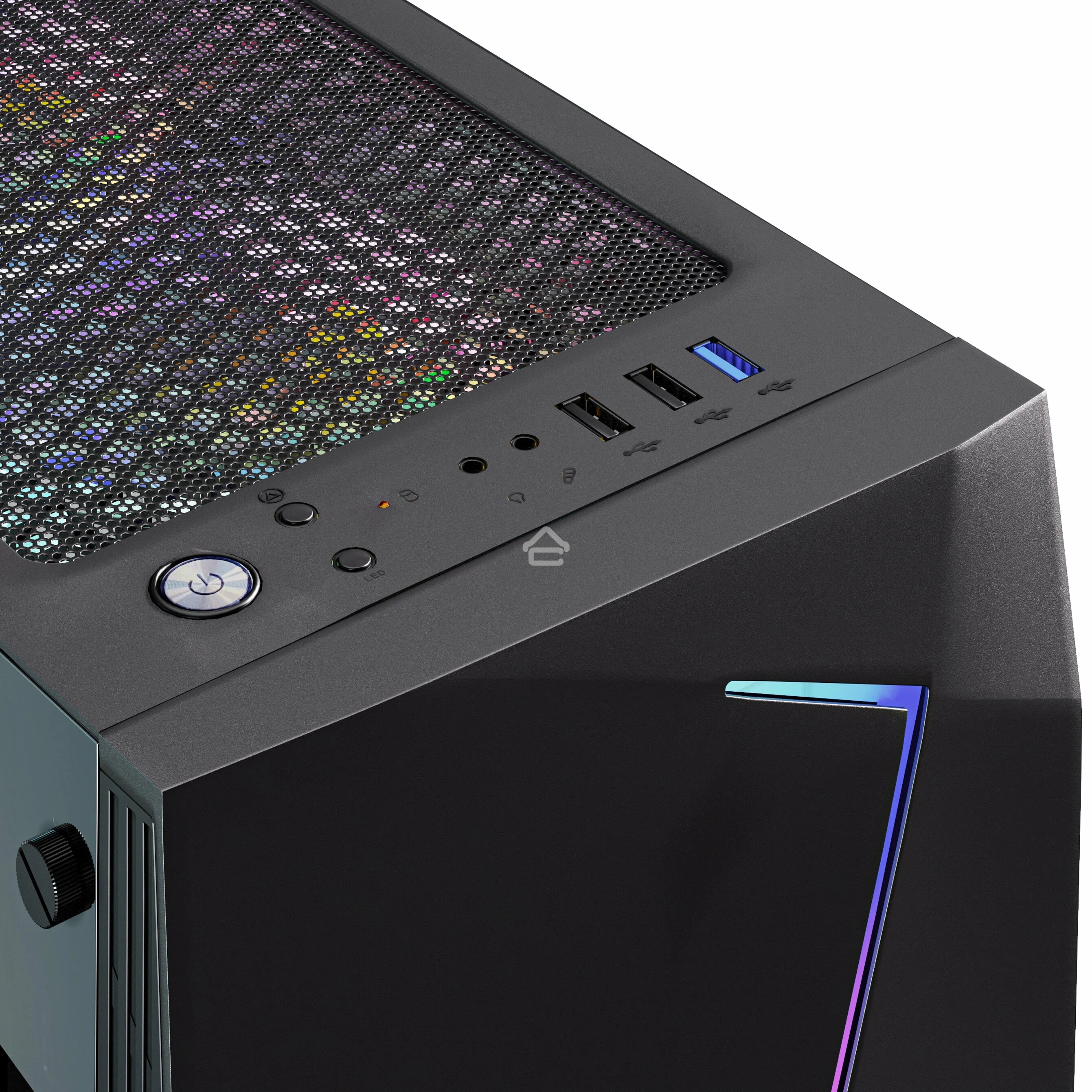 Компьютерный корпус ABR GQ-2 (8018) (USB 3.0X1 + USB 2.0 X2+audio)