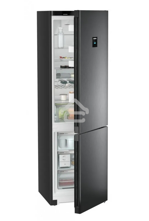 Холодильник Liebherr CNBDC 573I-22 001 черная нержавеющая сталь двухкамерный 266/94л морозилка снизу