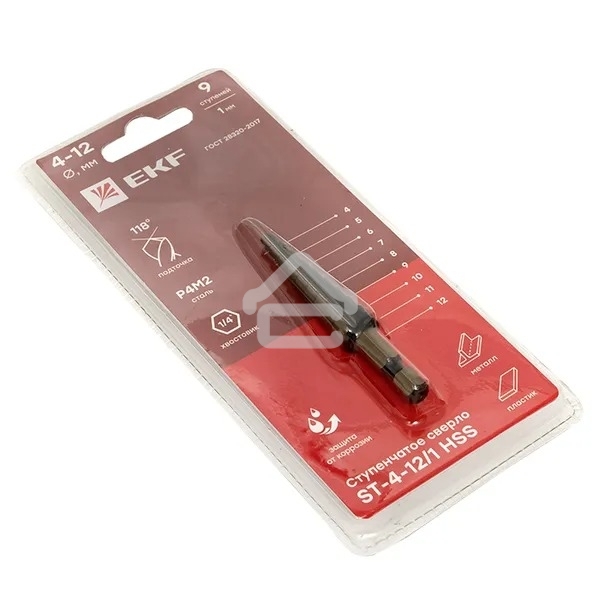 Сверло ступенчатое ST-4-12/1 HSS (9 ступ.)