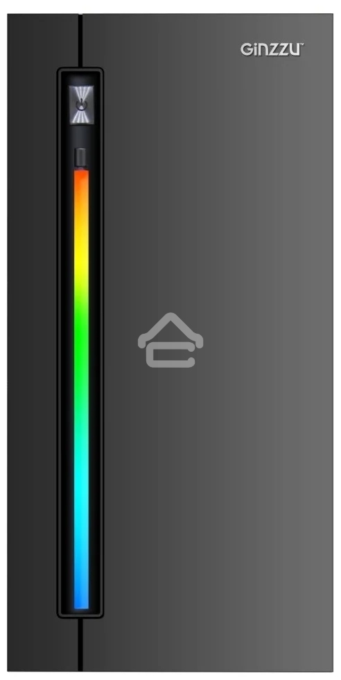 Компьютерный корпус Ginzzu D350 2хUSB 2.0,AU RGb w/o PSU