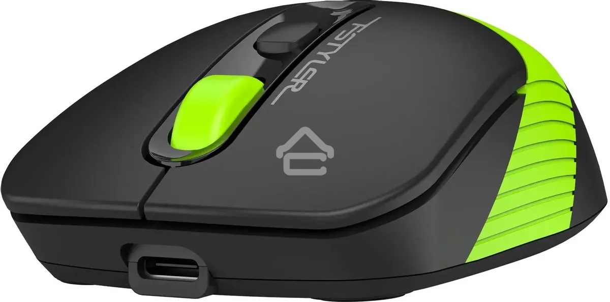 Мышь беспроводная A4Tech Fstyler FG10CS Air черный/зеленый, 2000 dpi, радиоканал, USB, кнопки - 4