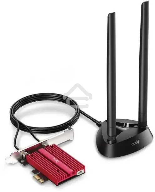 Сетевой адаптер Wi-Fi + Bluetooth Cudy WE4000 АХ5400 PCI Express (ант.внеш.съем) 1ант.