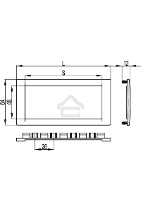 Рамка универсальная DKC F00011G In-Liner Aero 2 модуля, серебристый, RAL 9006
