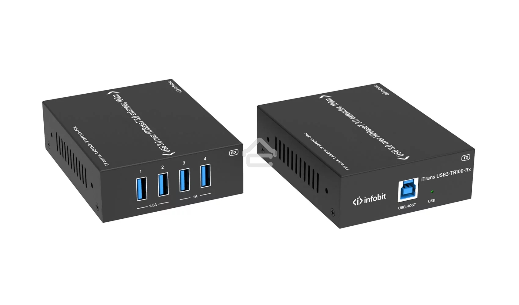 Удлинитель сигнала Infobit iTrans USB3-TR100 USB 3.0 (Tx + Rx) до 100 метров HDBaseT 3.0
