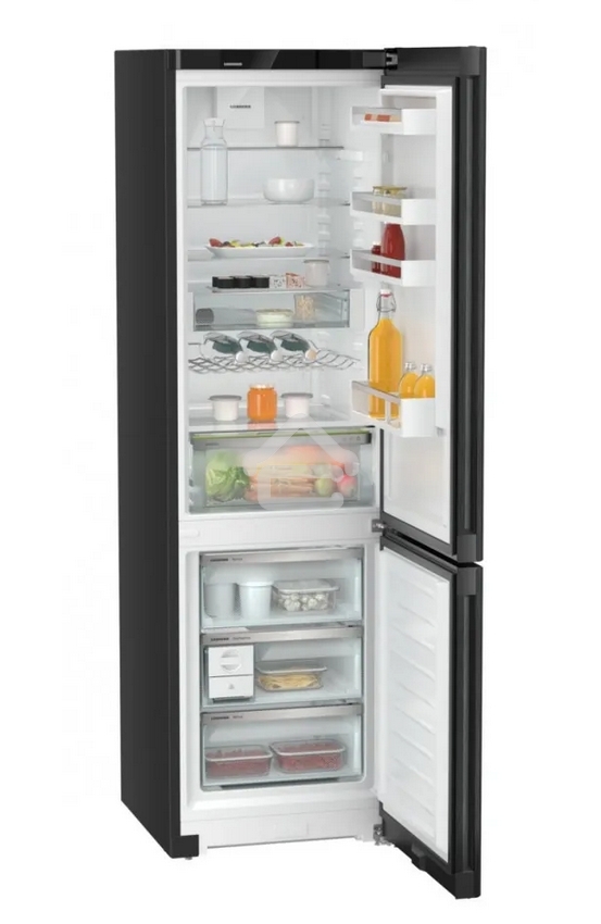 Холодильник Liebherr CNBDC 573I-22 001 черная нержавеющая сталь двухкамерный 266/94л морозилка снизу