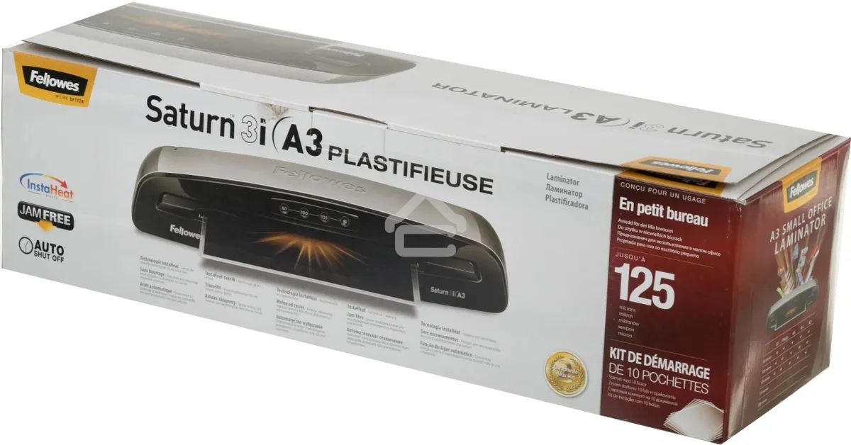 Ламинатор Fellowes Saturn 3i A3 (FS-57360), A3 (75-125 мкм) 30 см/мин (2 вал.) хол.лам. лам.фото