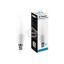 Лампа светодиодная Feron LB-770 (25952) 11W 230V E14 6400K свеча на ветру