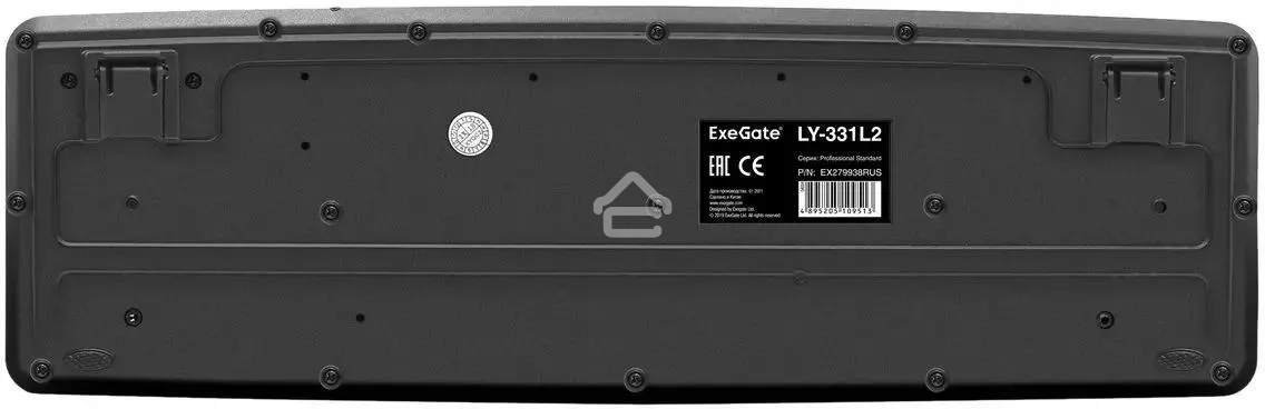 Клавиатура ExeGate Professional Standard LY-331L2 (USB, полноразмерная, влагозащищенная, 104кл., Enter большой, длина кабеля 2,2м, черная, Color Box)