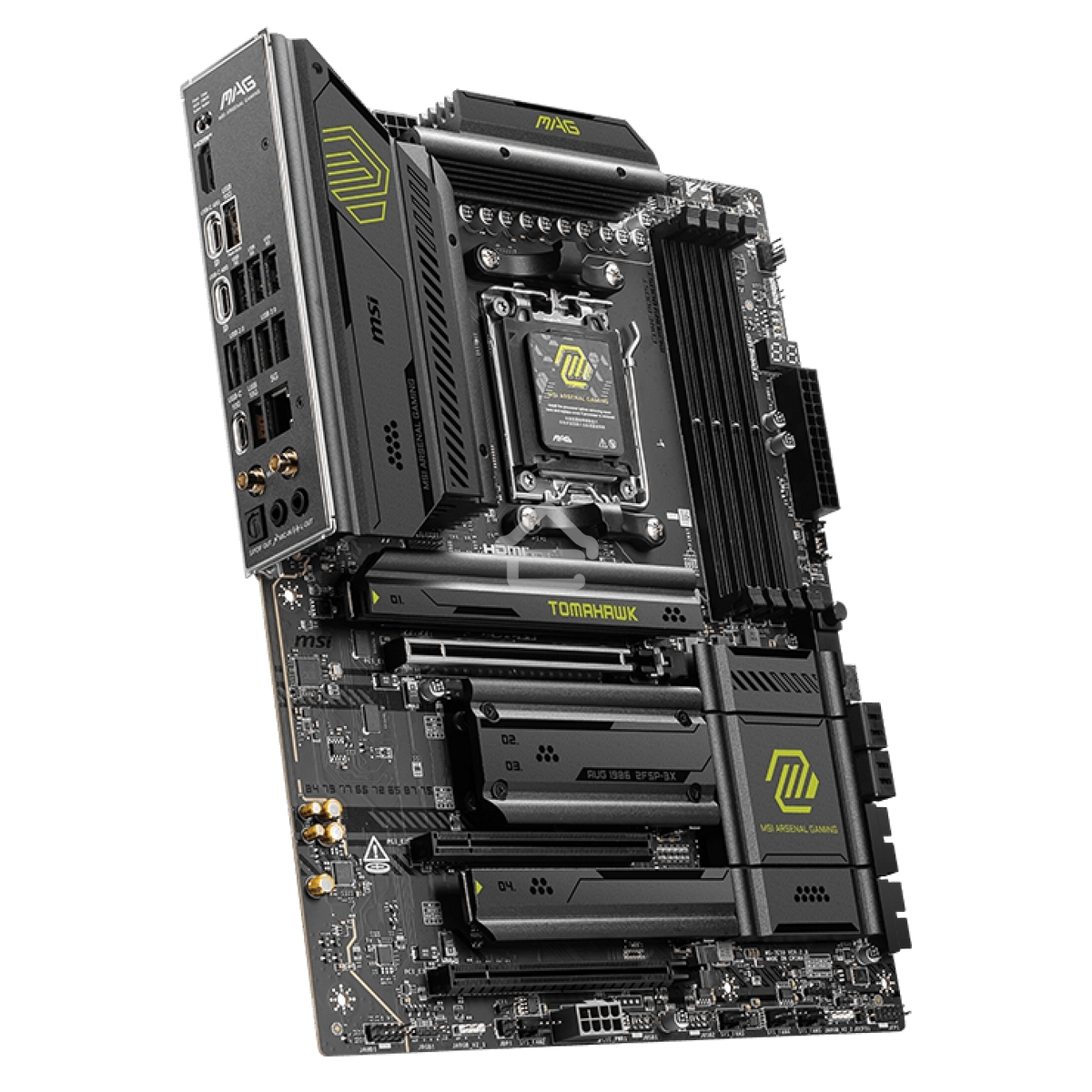 Материнская плата MSI MAG X870E TOMAHAWK WIFI, AM5, AMD X870, 4xDDR5, 4xSATA, 4xM.2, 1xPCI-E 5.0 x16, 1xPCI-E 4.0 x4, 1xPCI-E 3.0 x1, 1xHDMI, 2xUSB Type-C, 1x5Gb LAN, 2xUSB-A 3.2 Gen 2, 3xUSB-A 3.2 Gen 1, 4xUSB-A 2.0, 7.1, Wi-Fi 7, ATX