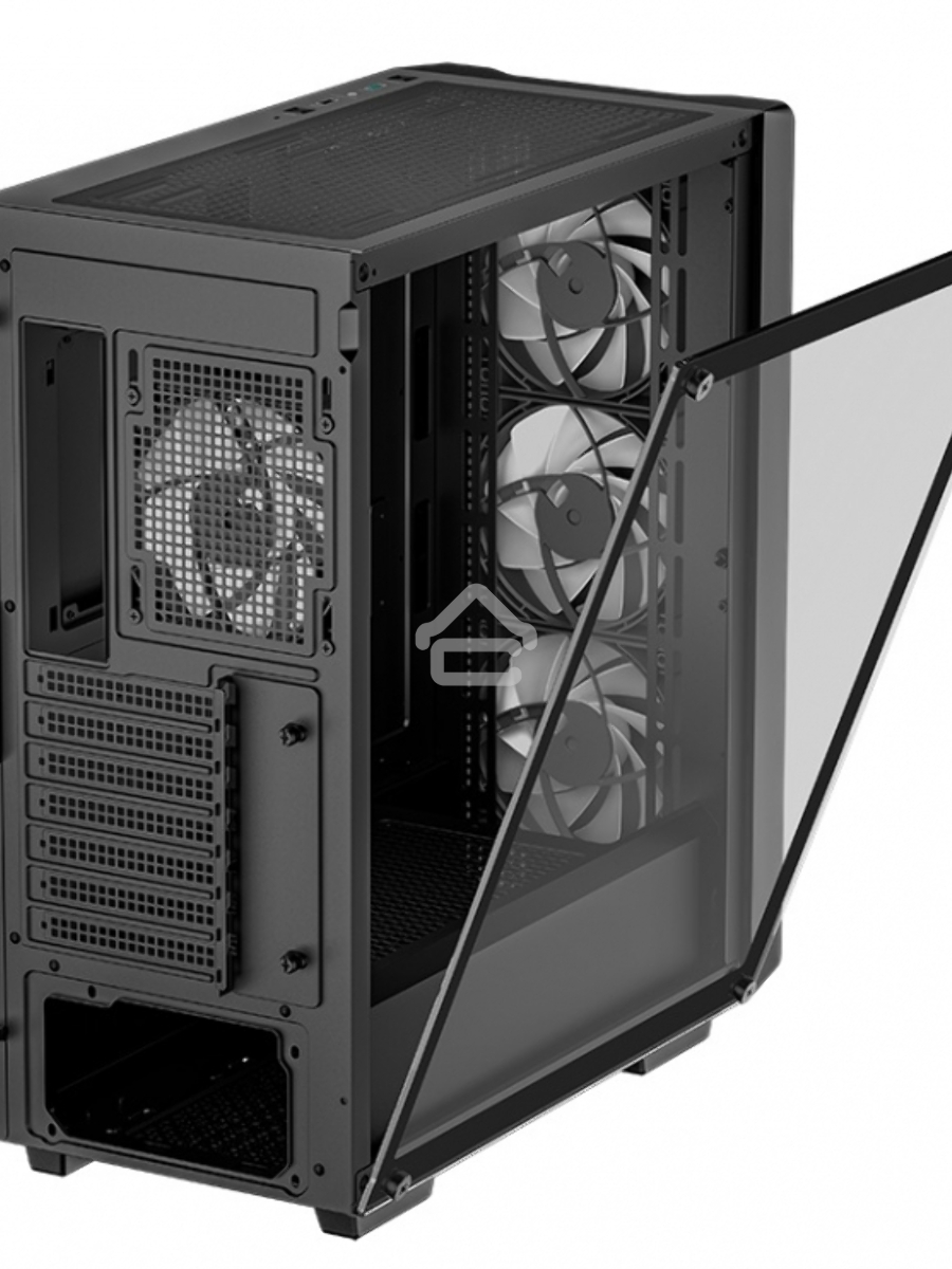 Компьютерный корпус Deepcool CC560 V2 черный без БП ATX 4x120mm 1xUSB2.0 1xUSB3.0 audio bott PSU