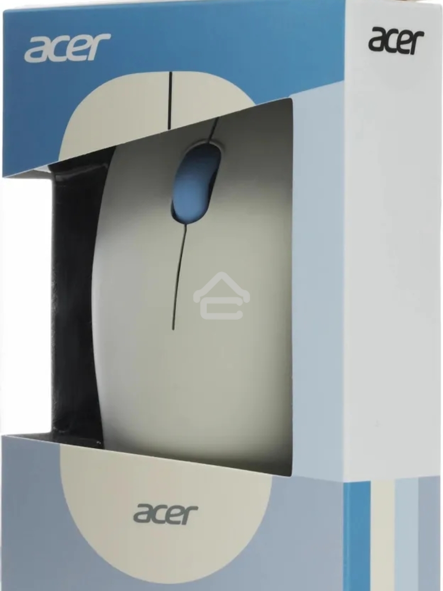 Мышь беспроводная Acer OMR205 белый/голубой, 1200 dpi, радиоканал, USB, кнопки - 3
