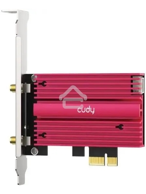 Сетевой адаптер Wi-Fi + Bluetooth Cudy WE4000 АХ5400 PCI Express (ант.внеш.съем) 1ант.