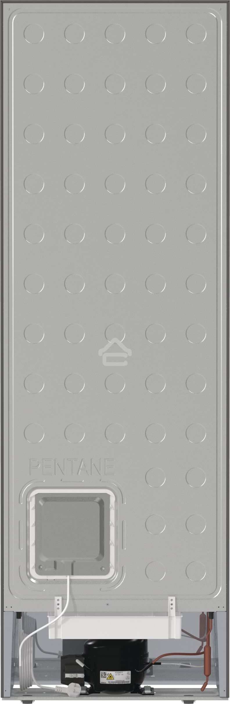 Холодильник Gorenje NRKE62XL серебристый металлик двухкамерный 203/99л морозилка снизу, No Frost