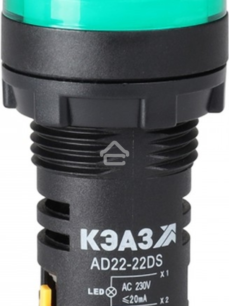 Лампа AD22DS(LED) матрица D22мм зеленый 24В AC/DC-КЭАЗ
