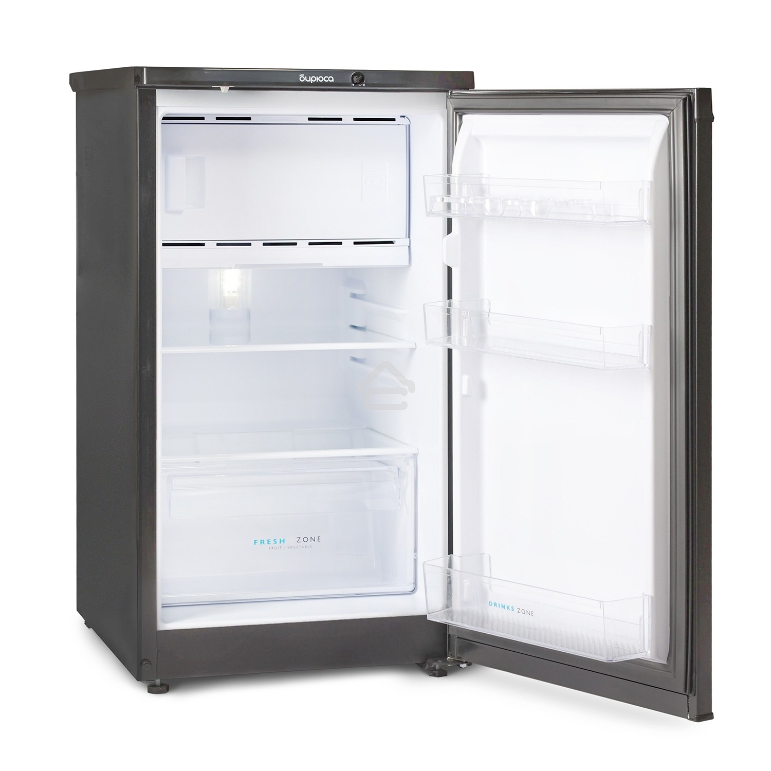 Холодильник Бирюса W408 графит однокамерный 88/27л морозилка сверху