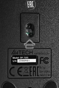 Мышь проводная A4Tech OP-720S черный, 1200 dpi, USB, кнопки - 3