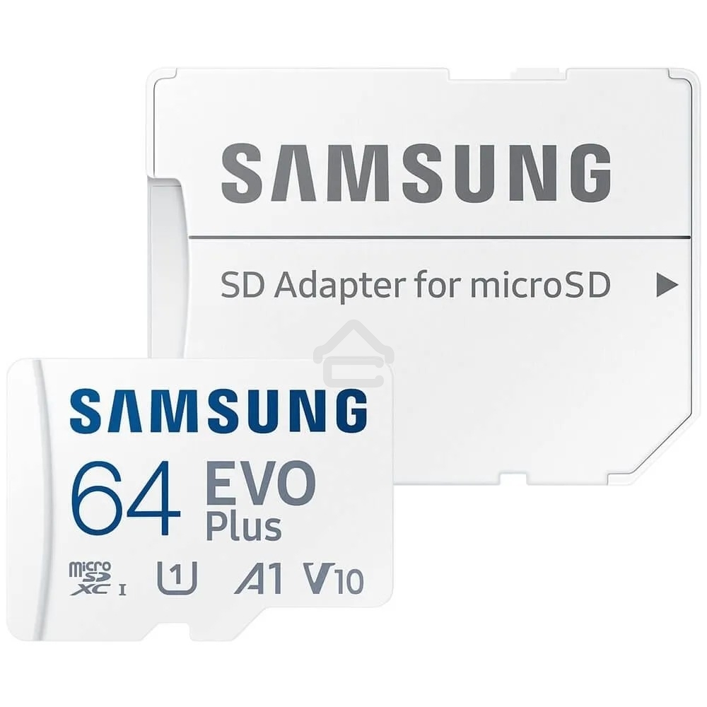 Флеш карта Samsung EVO Plus, microSDXC 64Gb (R/W 160/90 Mb/s, adapter) MB-MC64SA/APC