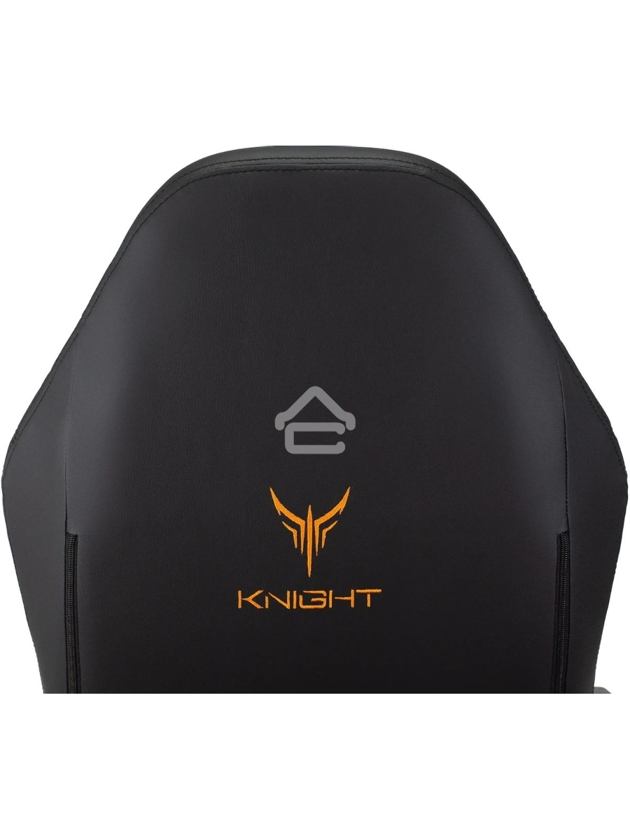 Кресло игровое Knight RAMPART черный, ромбик, эко.кожа, с подголов. крестовина металл