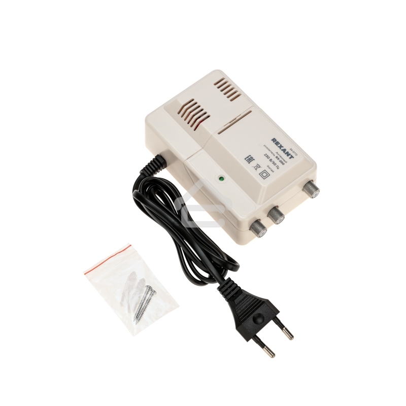 Антенный усилитель ТВ сигнала на 2 выхода, RX-200 Rexant