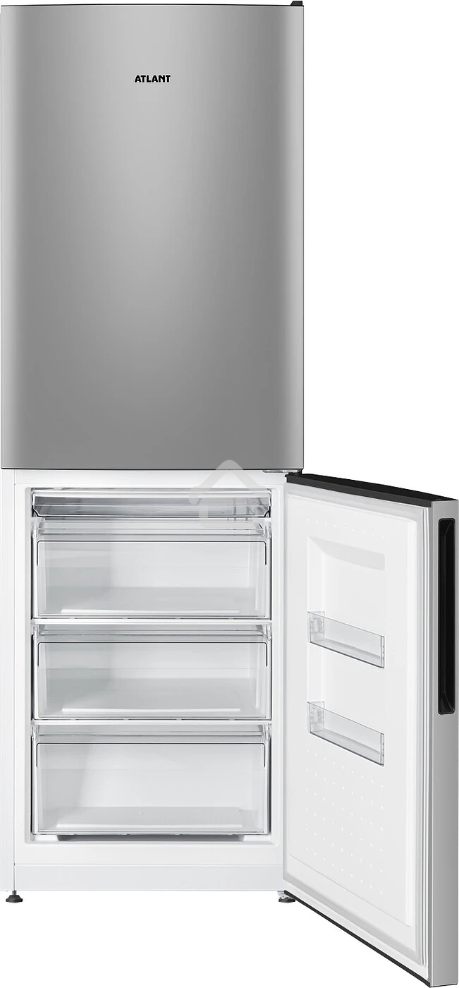Холодильник Atlant 4612-181 серебристый двухкамерный 182/119л морозилка снизу