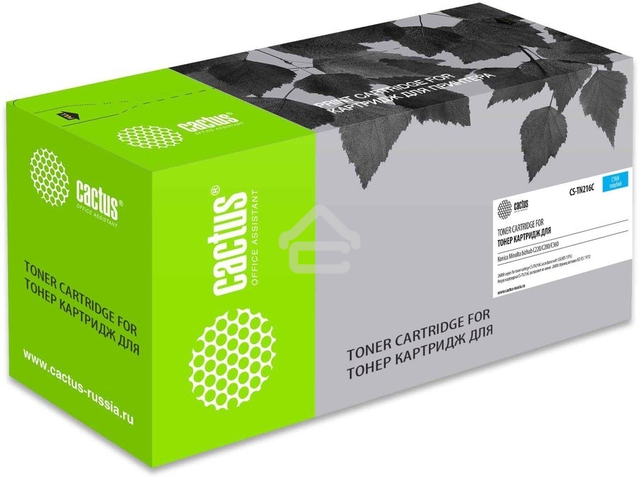 Картридж лазерный Cactus CS-TN216C голубой (26000стр.) для Konica Minolta bizhub C220/C280/C360