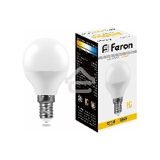 Лампа светодиодная Feron LB-550 9W 230V E14 2700K G45