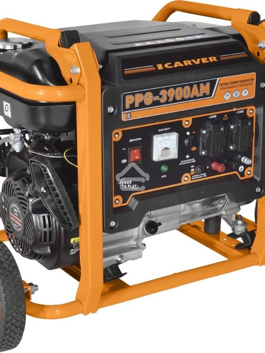 Электрогенератор бензиновый Carver PPG- 3900АM, 3 кВт, 95 дБ, 51 кг