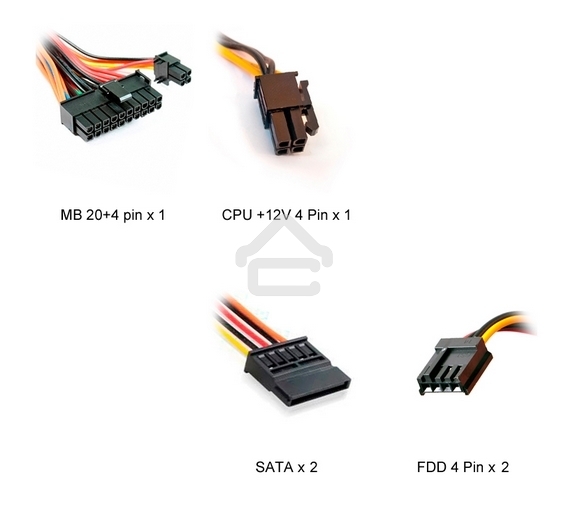 Блок питания Inwin/Powerman PMP-450ATX, 450Вт, 80мм, серый